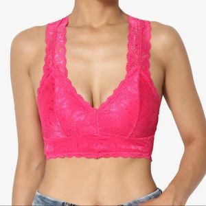 Hot Pink Lace Bralette *new and unworn*